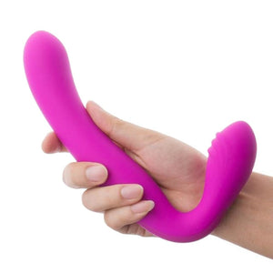 Rechargeable L-Shaped Pegging Strapless Dildo BDSM