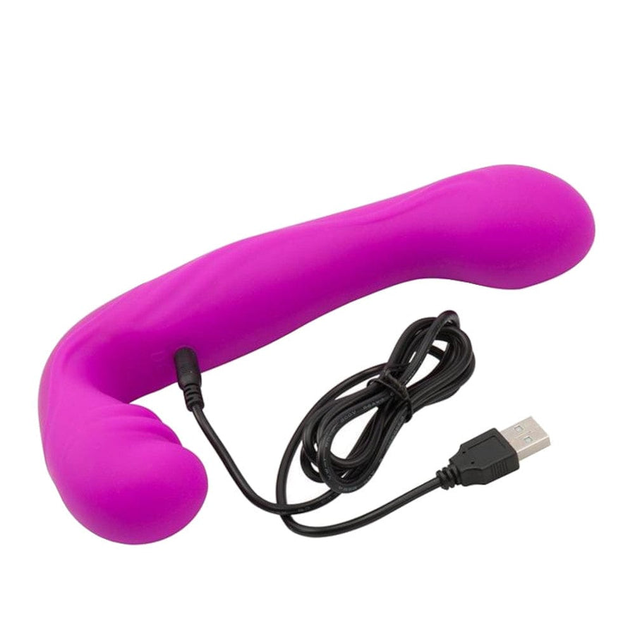 Rechargeable L-Shaped Pegging Strapless Dildo BDSM, gallery view 3