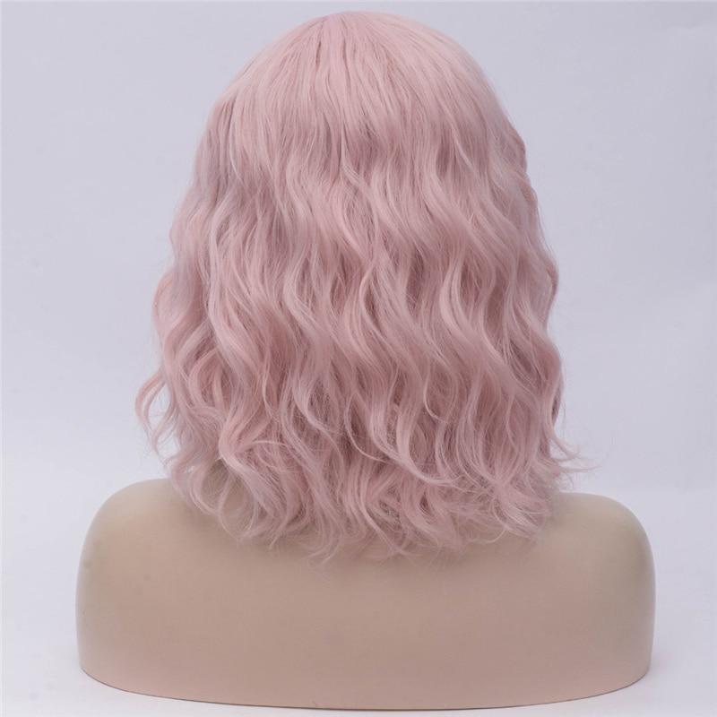 14 Inches Pink Short Curly Wig, gallery view 3