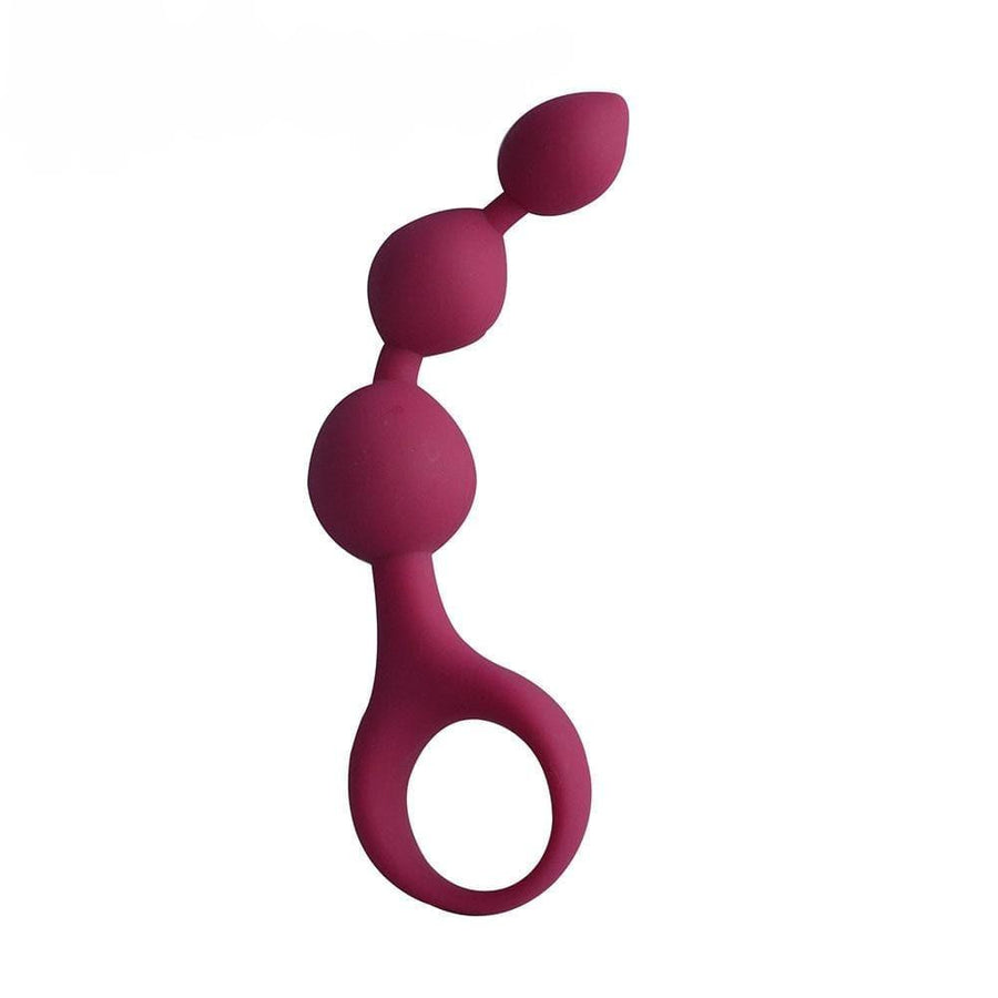 Rose Red Alluring Anal Beads product view
