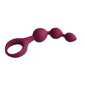 Rose Red Alluring Anal Beads