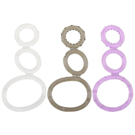 Harder Erections Silicone Triple Cock Ring BDSM product view
