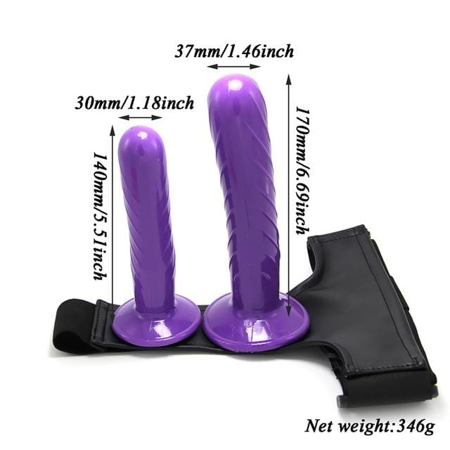 Double Ended Strap On Purple, gallery view 5