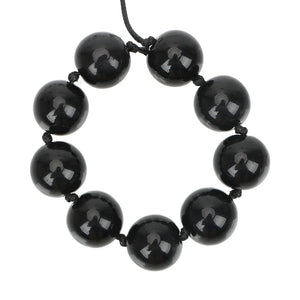 Perles anales en cristal noires minuscules