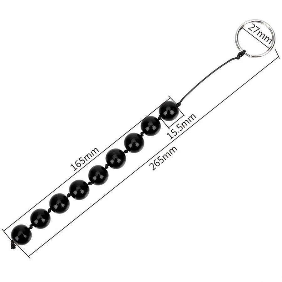 Crystal Tiny Black Anal Beads, gallery view 6