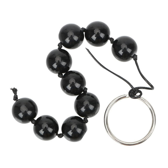 Crystal Tiny Black Anal Beads product view