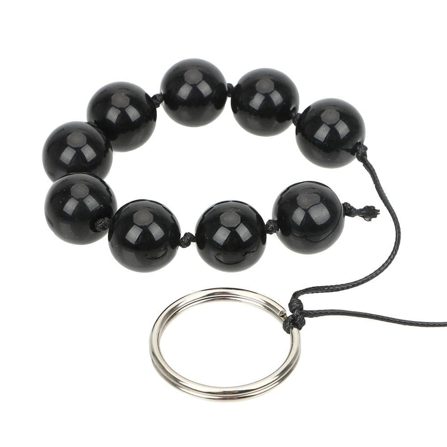 Crystal Tiny Black Anal Beads, gallery view 2