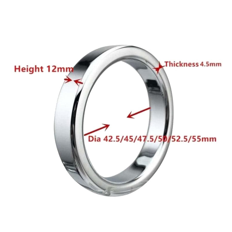 Thick and Heavy Silver Cock Ring BDSM, gallery view 6