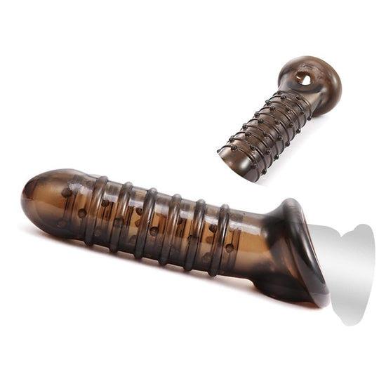 Ribbed Sensations Silicone Penis Sleeve BDSM product view