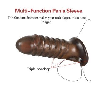 Ribbed Sensations Silicone Penis Sleeve BDSM