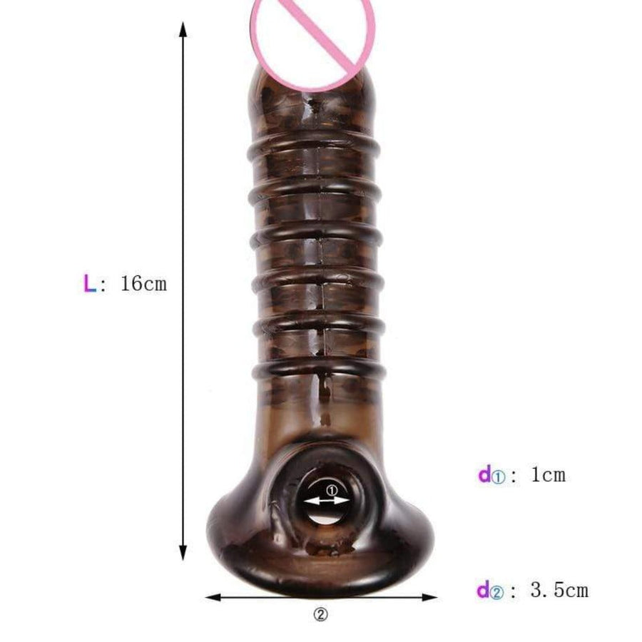 Ribbed Sensations Silicone Penis Sleeve BDSM, gallery view 6