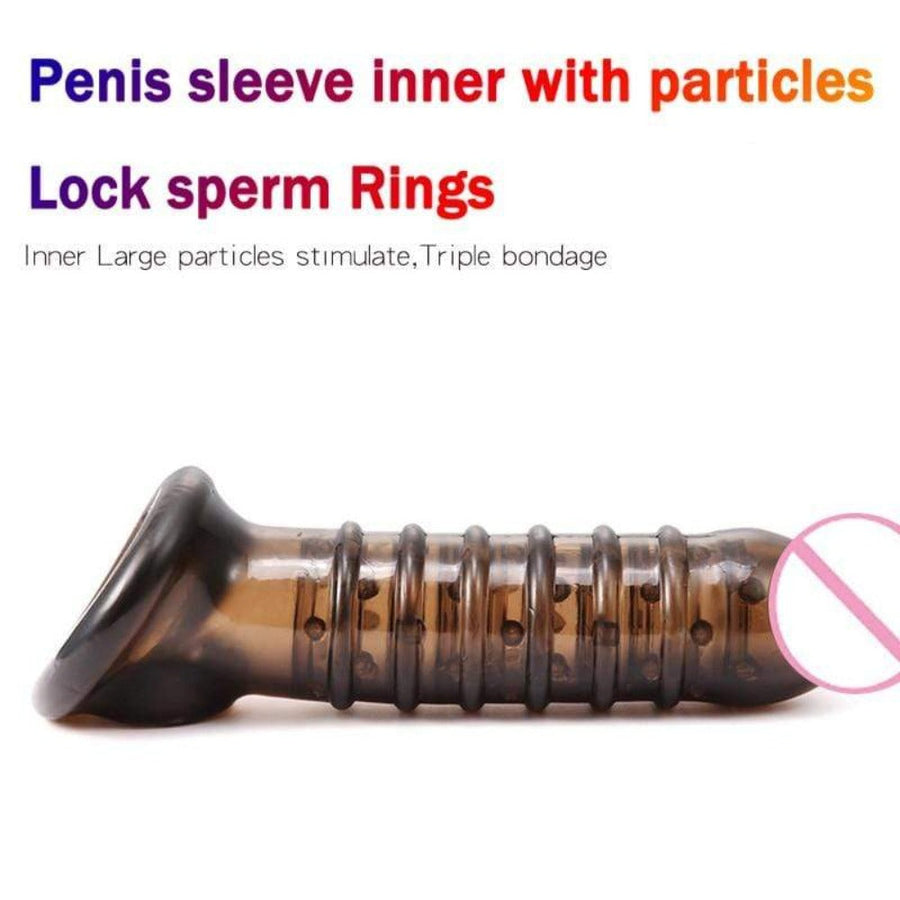 Ribbed Sensations Silicone Penis Sleeve BDSM, gallery view 5