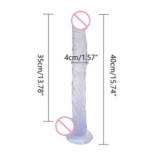 Extreme Pegging Transparent Strap On 15-Inch Long