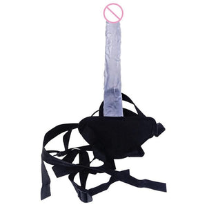 Extreme Pegging Transparenter Strap-On, 15 Zoll lang