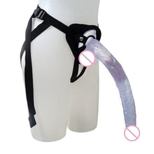 Lade das Bild in den Galerie-Viewer, Extreme Pegging Transparenter Strap-On, 15 Zoll lang
