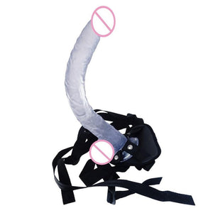 Extreme Pegging Transparent Strap On 15-Inch Long