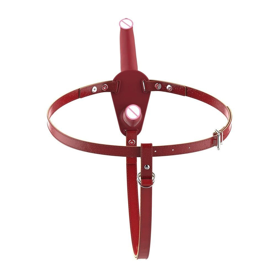 Passionate Red Double Ended Strap On BDSM, gallery view 4
