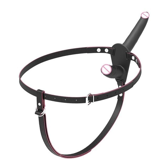 Elegant Black Double Ended Strap On BDSM product view
