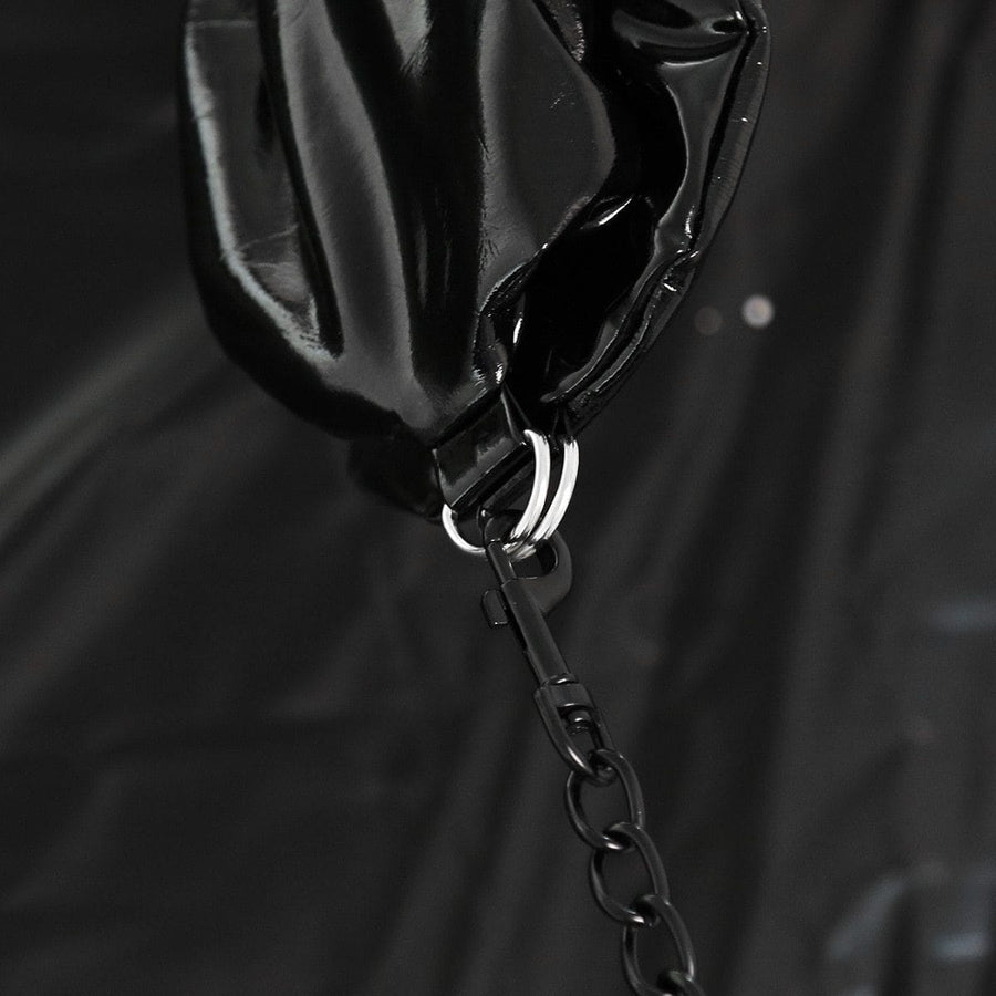 Black Glossy Hand Restraint Mitts BDSM, gallery view 4