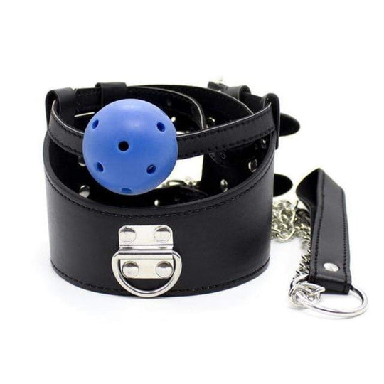 Open Mouth Gag Punishment Collar product view