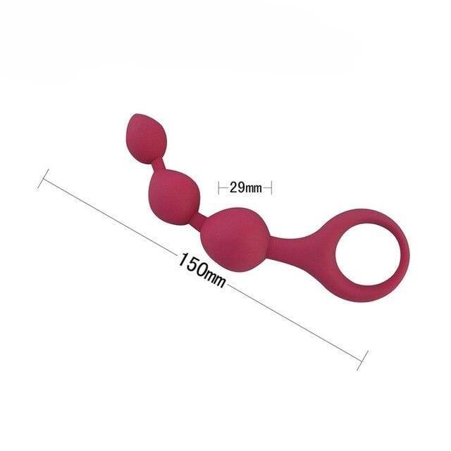 Rose Red Alluring Anal Beads, gallery view 4