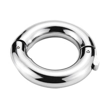 Load image into Gallery viewer, Adjustable Rounded Metal Cock Ring BDSM
