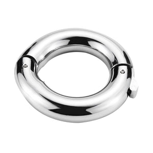 Adjustable Rounded Metal Cock Ring BDSM