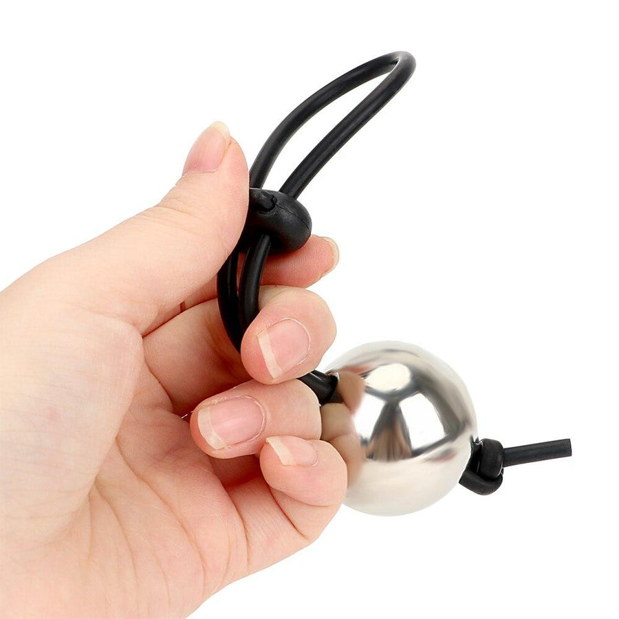 Lasso-Type Adjustable Cock Ring With Metal Ball BDSM, gallery view 5