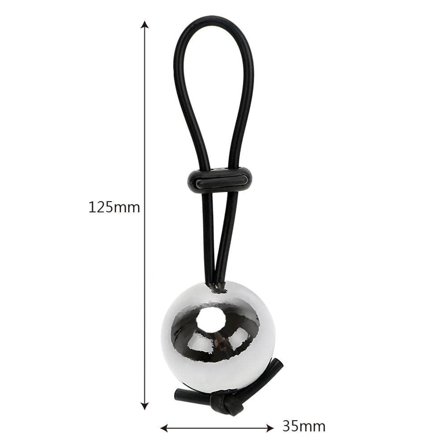 Lasso-Type Adjustable Cock Ring With Metal Ball BDSM, gallery view 6
