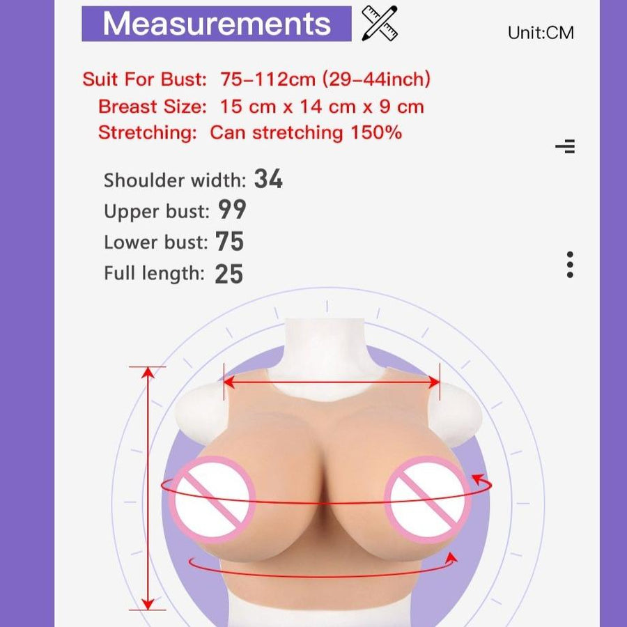 G Cup Silicone Breast Forms, gallery view 7