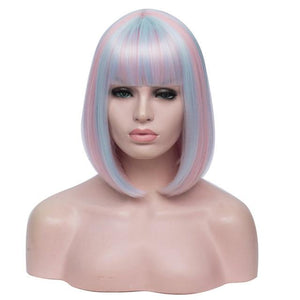 14 Inches Bicolor Straight Short Wig