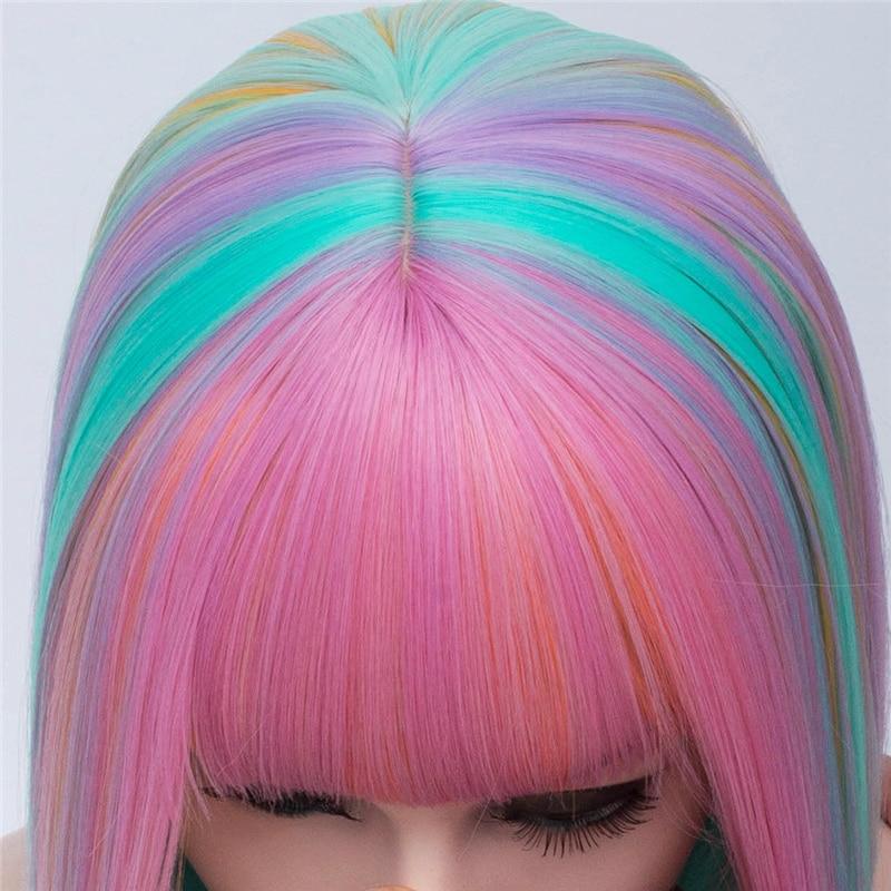 14 Inches Bicolor Straight Short Wig, gallery view 2