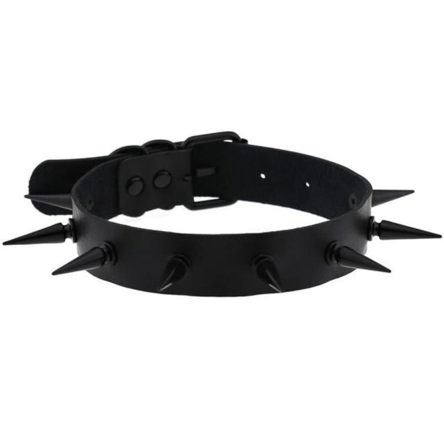 Human Gothic Bondage Spiked Collar, gallery view 16