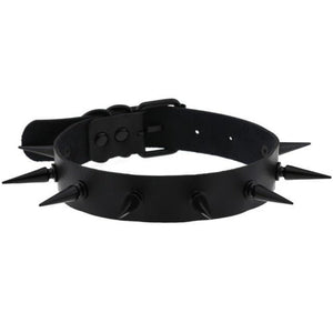 Human Gothic Bondage Spiked Collar