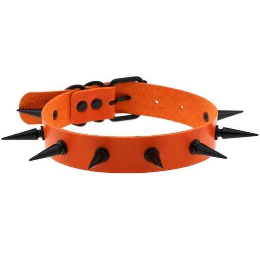 Human Gothic Bondage Spiked Collar, gallery view 2