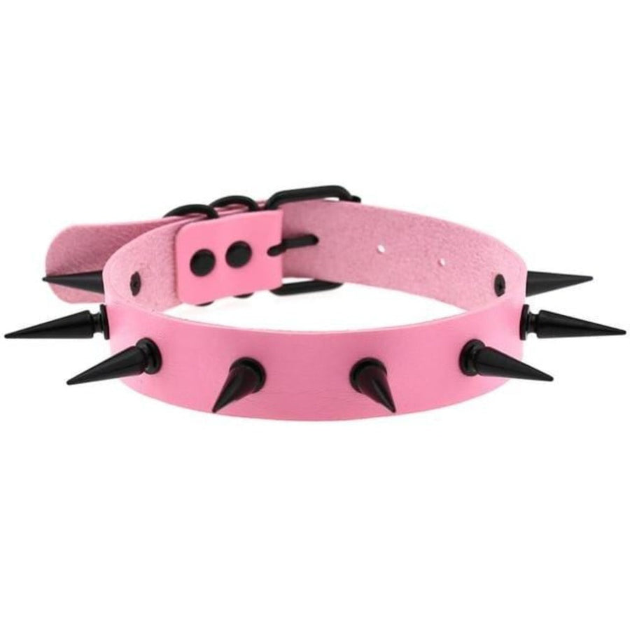 Human Gothic Bondage Spiked Collar, gallery view 17