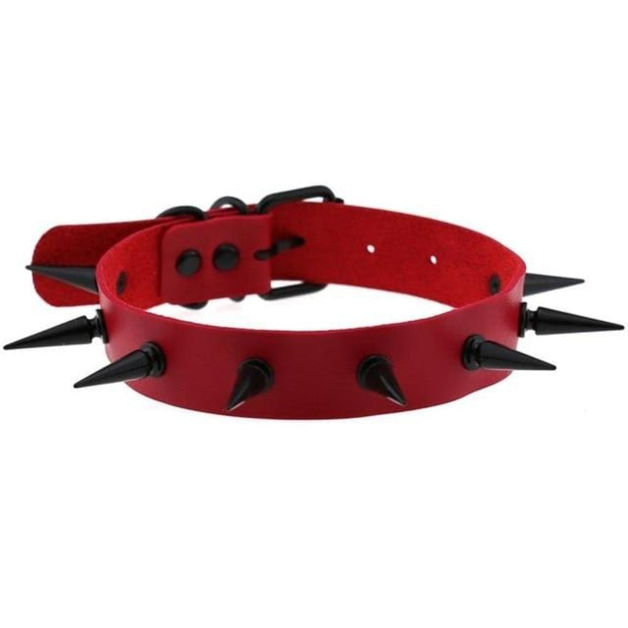 Human Gothic Bondage Spiked Collar, gallery view 9