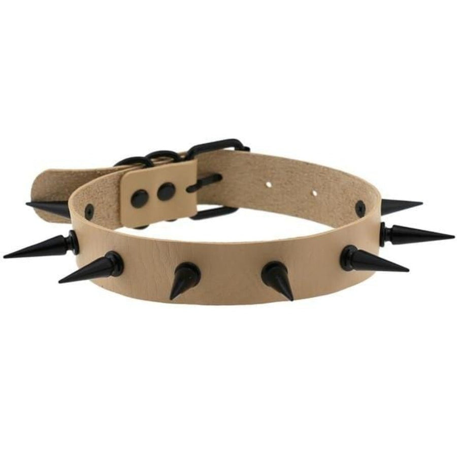 Human Gothic Bondage Spiked Collar, gallery view 12