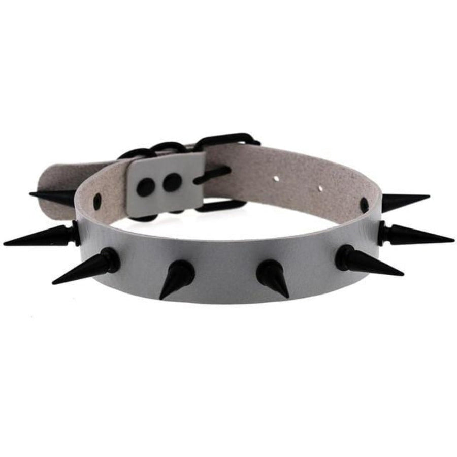 Human Gothic Bondage Spiked Collar, gallery view 8