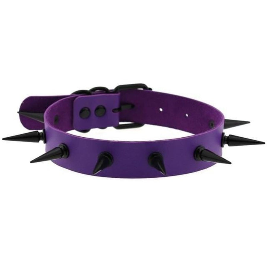 Human Gothic Bondage Spiked Collar, gallery view 15