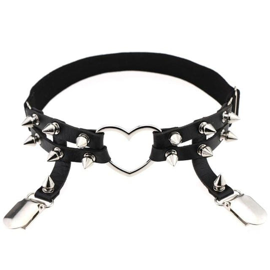 Female Studded Bondage Garter Belt product view