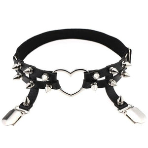 Female Studded Bondage Garter Belt