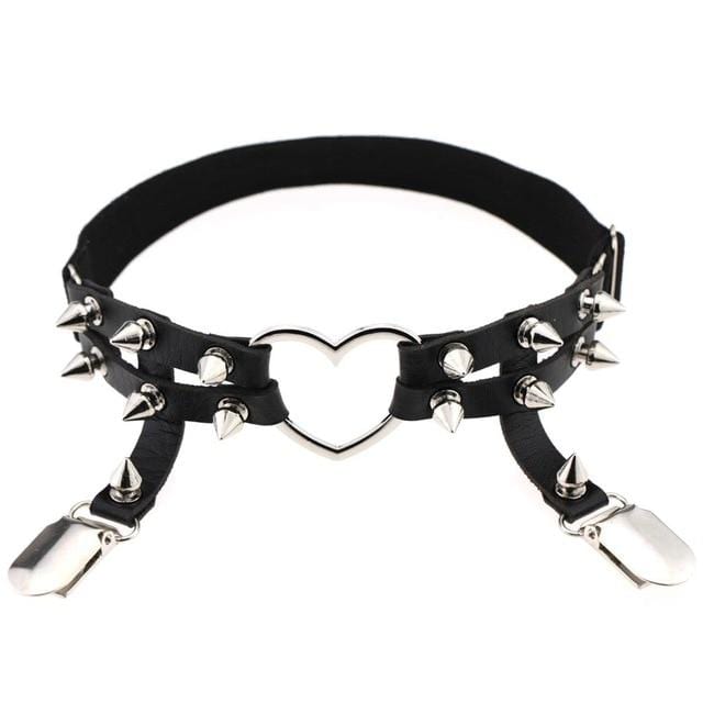Female Studded Bondage Garter Belt
