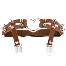 Load image into Gallery viewer, Women&#39;s Studded Bondage Garter Belt
