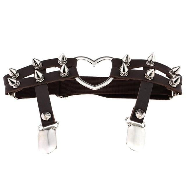 Female Studded Bondage Garter Belt, gallery view 9