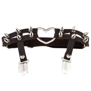 Female Studded Bondage Garter Belt