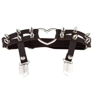 Women's Studded Bondage Garter Belt