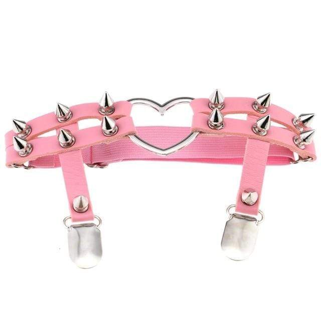 Women's Studded Bondage Garter Belt, gallery view 7
