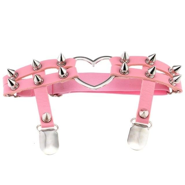 Female Studded Bondage Garter Belt, gallery view 7