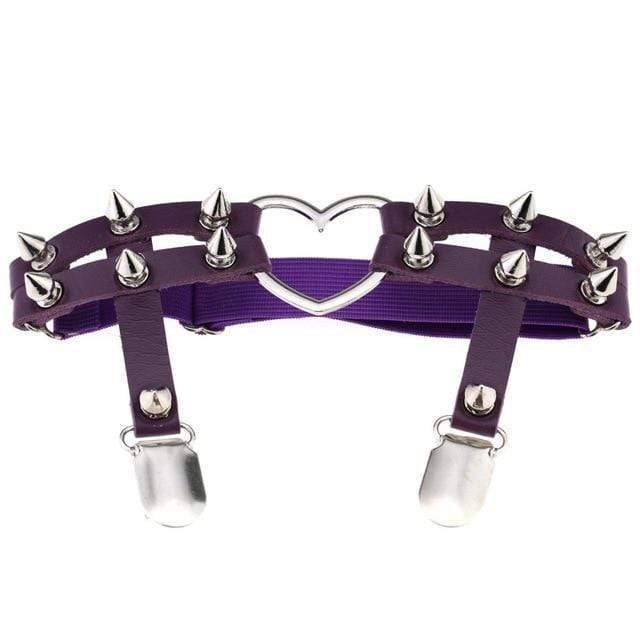 Women's Studded Bondage Garter Belt, gallery view 10